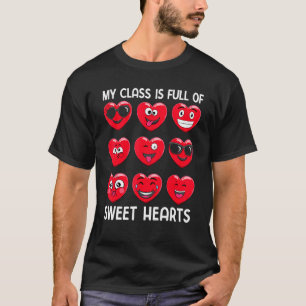 T-shirt Ma Classe Est Pleine De Coeurs Doux Saint Valentin