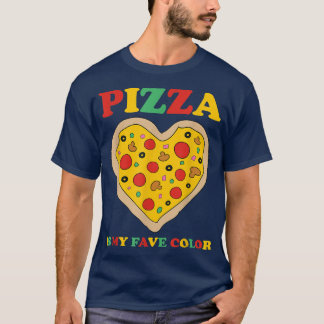 T-shirt Ma Couleur Favorite Est Pizza Funny Pepperoni Slic