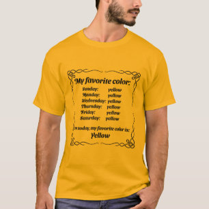 T-shirt Ma couleur préférée est le jaune