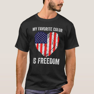 T-shirt Ma Couleur Préférée Est Liberté Le 4 Juillet