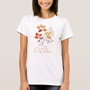 T-shirt Ma Couleur Préférée Est Octobre - Feuilles D'Autom