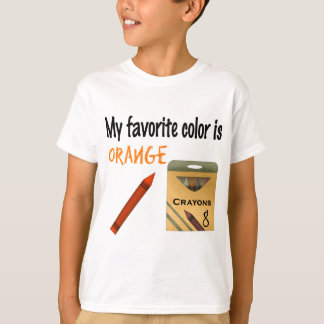 T-shirt Ma couleur préférée est orange