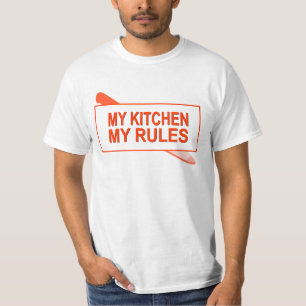 T-shirt Ma cuisine. Mes règles. Conception d'amusement
