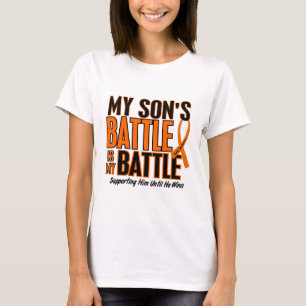 T-shirt Ma de bataille leucémie de fils trop