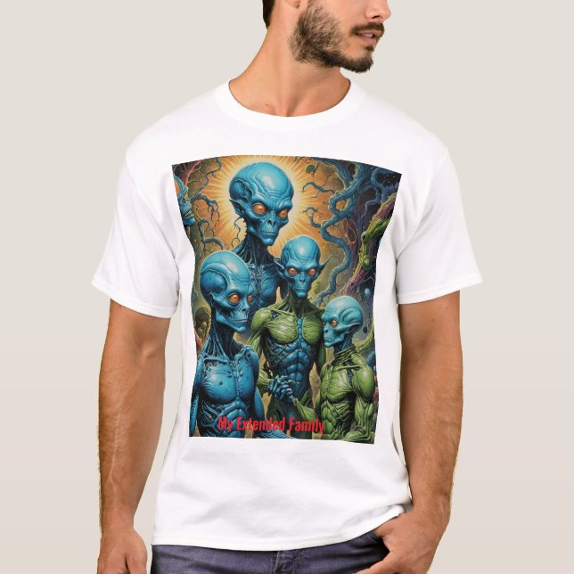 T-shirt Ma famille étendue (Devant)