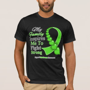 T-shirt Ma famille m'inspire combattre le lymphome fort