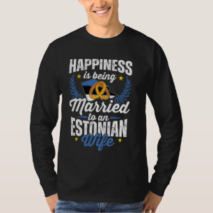 T-shirt Ma Femme Est Estonienne Estonie Fierté Mariée Drap