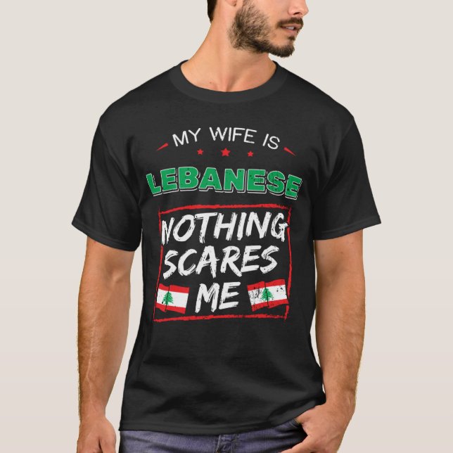 T-shirt Ma femme est la racine du patrimoine libanais de l (Devant)