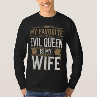 T-shirt Ma femme est ma reine du mal préférée - Romance go