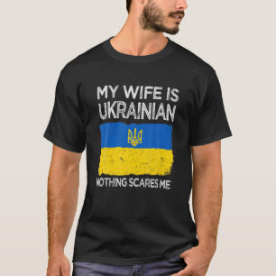 T-shirt Ma Femme Est Ukrainienne Ukraine Héritage Racines 