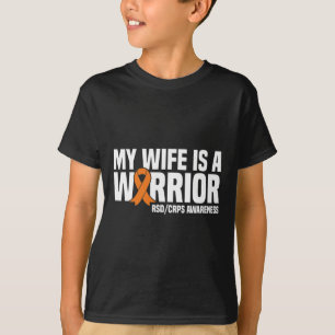 T-shirt Ma Femme Est Un Guerrier Orange Ribbon Rsdcrps Rec