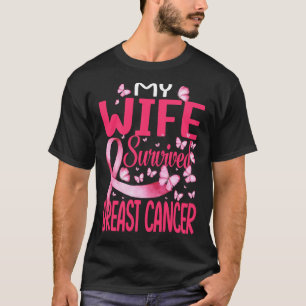 T-shirt Ma femme survécue au cancer du sein Survivante