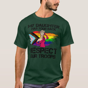 T-shirt Ma Fille A Ton Retour Respecter Nos Troupes Drôle