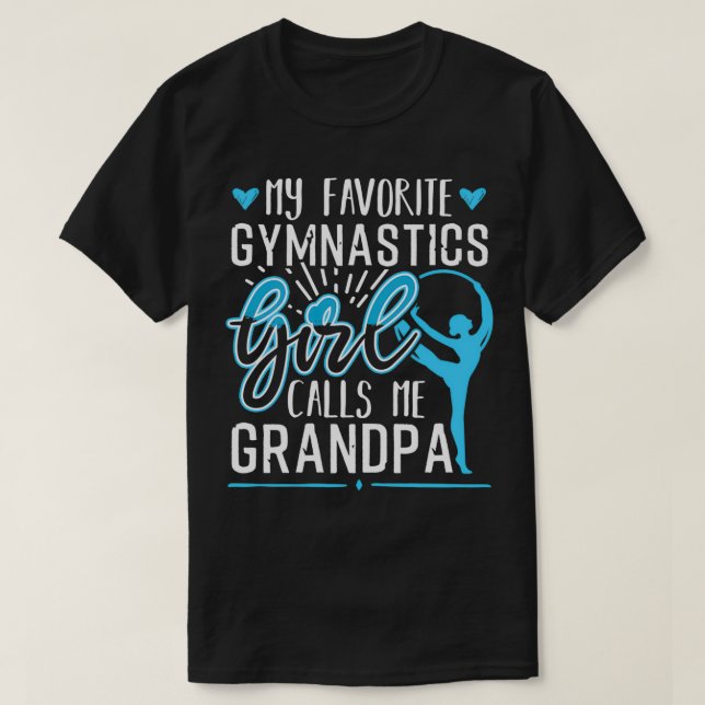T-shirt Ma fille de gymnastique préférée m'appelle grand-p (Design devant)