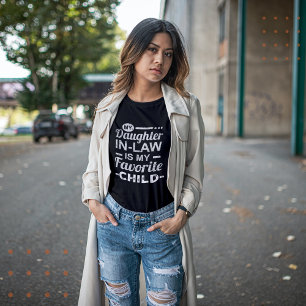 T-shirt Ma Fille En Droit Est Mon Enfant Préféré