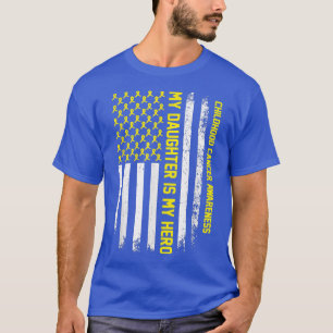 T-shirt Ma fille est mon héros Sensibilisation au cancer d