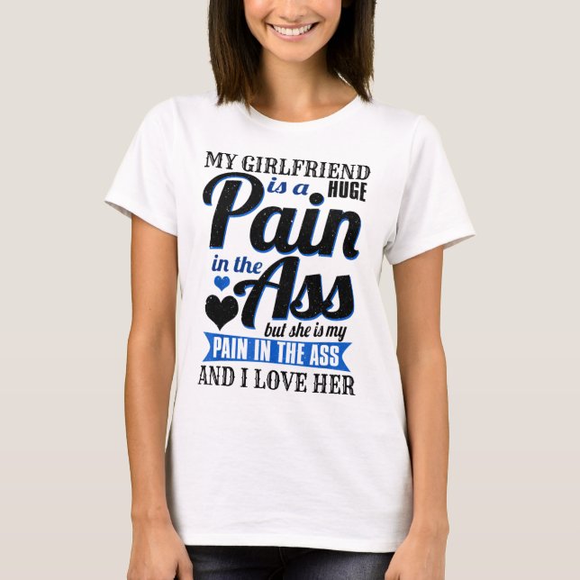 T-shirt Ma Fille Est Une Grosse Douleur Que Je L'Aime (Devant)