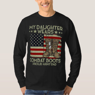 T-shirt Ma fille porte des bottes de combat Vétérinaire Jo