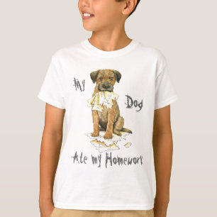 T-shirt Ma frontière Terrier a mangé mon travail