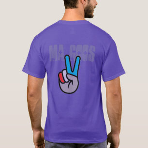 T-shirt Ma Goos pourpre la paix et l'amour