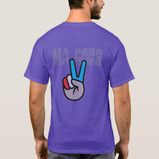 T-shirt Ma Goos pourpre la paix et l'amour