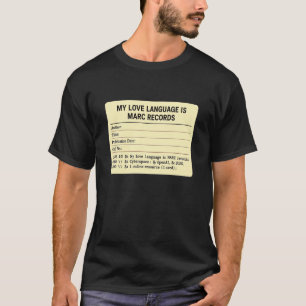 T-shirt Ma langue de l'amour est MARC Records Retro Librar