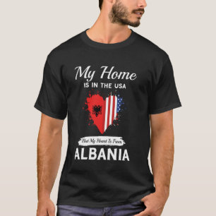 T-shirt Ma maison est aux États-Unis mais mon cœur est d'A