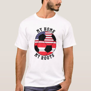 T-shirt Ma maison Mes racines Autriche Drapeau Football