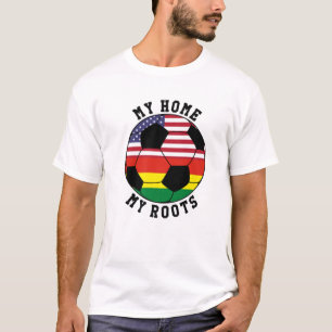 T-shirt Ma maison Mes racines Bolivie Drapeau Football