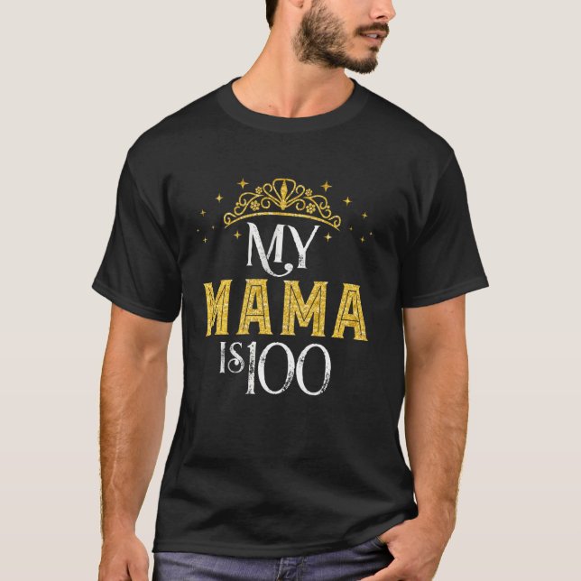 T-shirt Ma Mama A 100 Ans 1922 100ème Anniversaire Pour M (Devant)