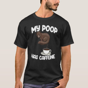 T-shirt Ma Merde a de la Caféine Drôle Femmes Café Chat Ko