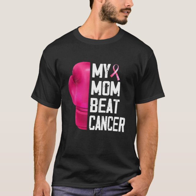 T-shirt Ma mère bat le cancer Cancer du sein Sensibilisati (Devant)