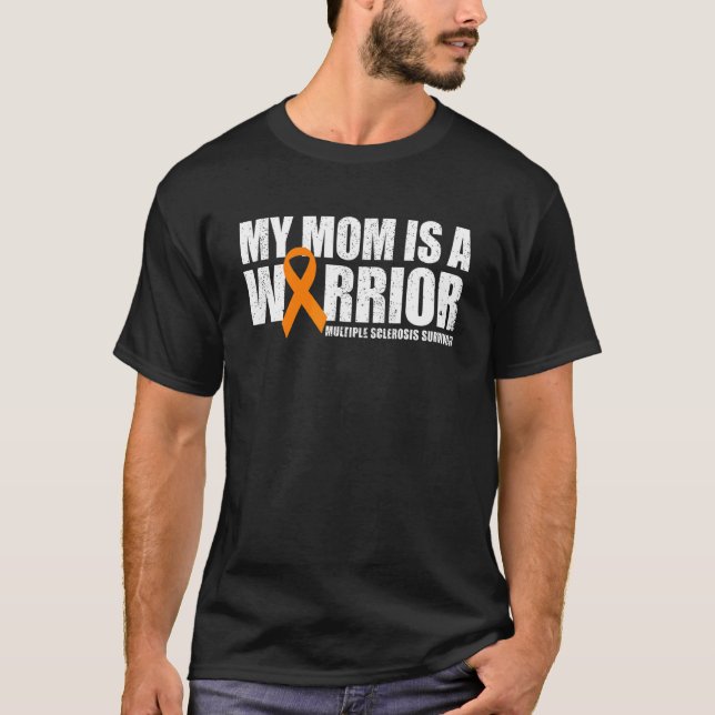 T-shirt Ma Mère Est Un Guerrier Sclérose En Plaques Surviv (Devant)