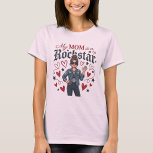 T-shirt Ma Mère est une Rockstar" Graphique de Mère Branch