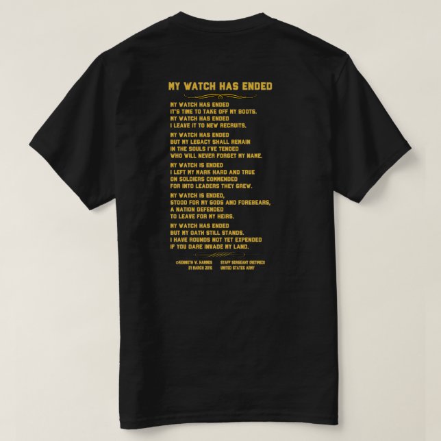 T-shirt Ma montre a fini la chemise (Design dos)
