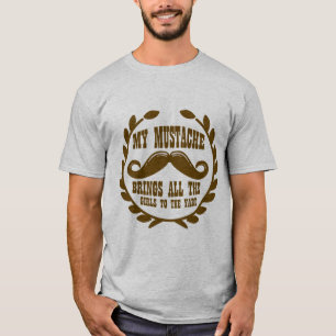 T-shirt Ma moustache amène toutes les filles à la cour