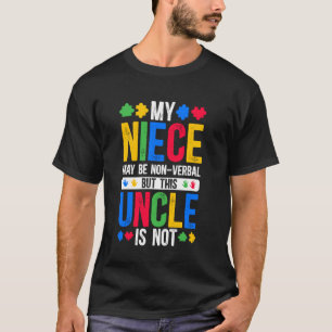 T-shirt Ma nièce fière Oncle autiste Guerrier de l'autisme