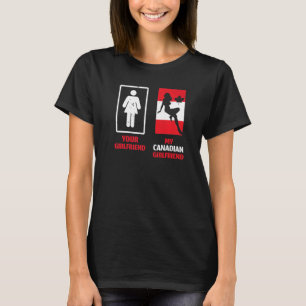 T-shirt Ma petite amie canadienne Relation de couple Valen