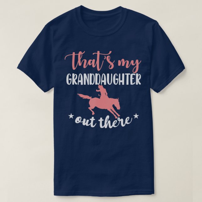 T-shirt Ma Petite-Fille Grand-Mère Du Cheval Rodeo Rider G (Design devant)