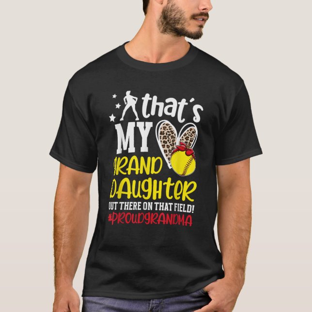 T-shirt Ma petite fille Softball Grandma Softball Player (Devant)