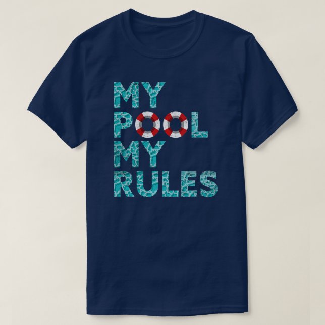 T-shirt Ma piscine Mes règles Baignade Océan Baignade amus (Design devant)