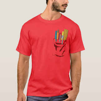 T-shirt Ma Poche. Mes Stylos. (bordeaux)