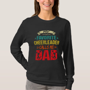 T-shirt Ma pom-pom girl préférée m'appelle Papa Fête des p