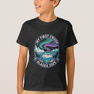 T-shirt Ma première croisière Alaska 2025 Chemise Lumières