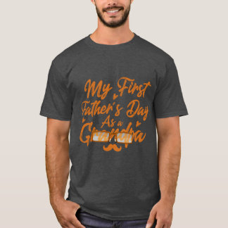 T-shirt Ma Première Fête des pères En Tant Que Grand-Père 