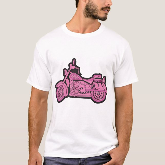 T-shirt Ma première moto rose (Devant)