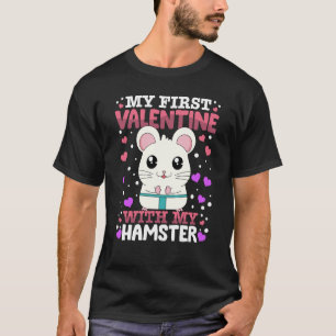 T-shirt Ma Première Saint Valentin Avec Mon Hamster Animal