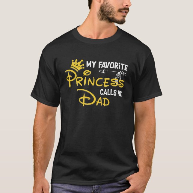 T-shirt Ma Princesse Favorite M'Appelle Papa Drôle Anniver (Devant)