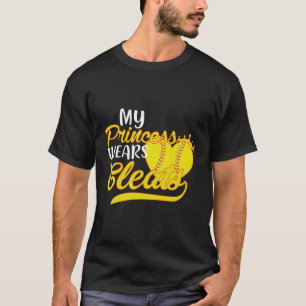 T-shirt Ma Princesse Porte Des Mats Softball Papa Maman Ba