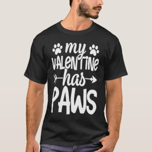 T-shirt Ma Saint-Valentin a des pattes Chat Chien Hommes
